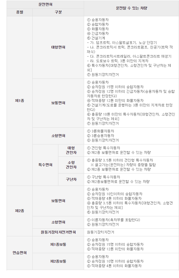 운전 가능 차량